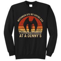 Funny Mothman Ate My Entire Ass Vintage Mothman Cryptid Sweatshirt