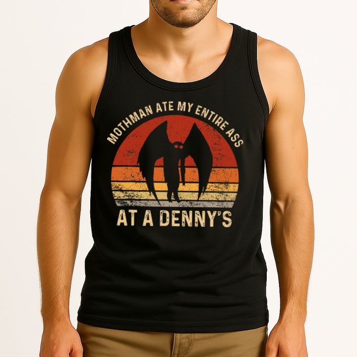 Funny Mothman Ate My Entire Ass Vintage Mothman Cryptid Tank Top