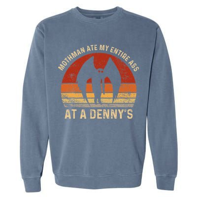 Funny Mothman Ate My Entire Ass Vintage Mothman Cryptid Garment-Dyed Sweatshirt