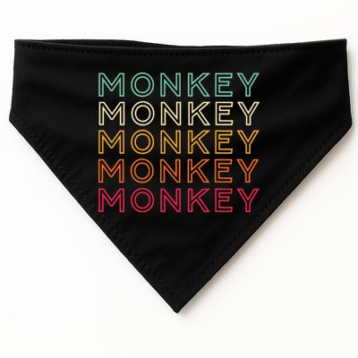 Funny Monkey Ape Gorilla Retro Monkey USA-Made Doggie Bandana