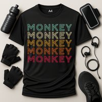 Funny Monkey Ape Gorilla Retro Monkey Performance Shirt