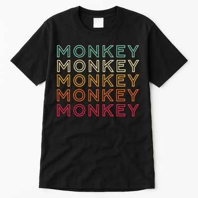 Funny Monkey Ape Gorilla Retro Monkey Tall T-Shirt