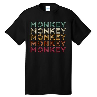 Funny Monkey Ape Gorilla Retro Monkey Tall T-Shirt