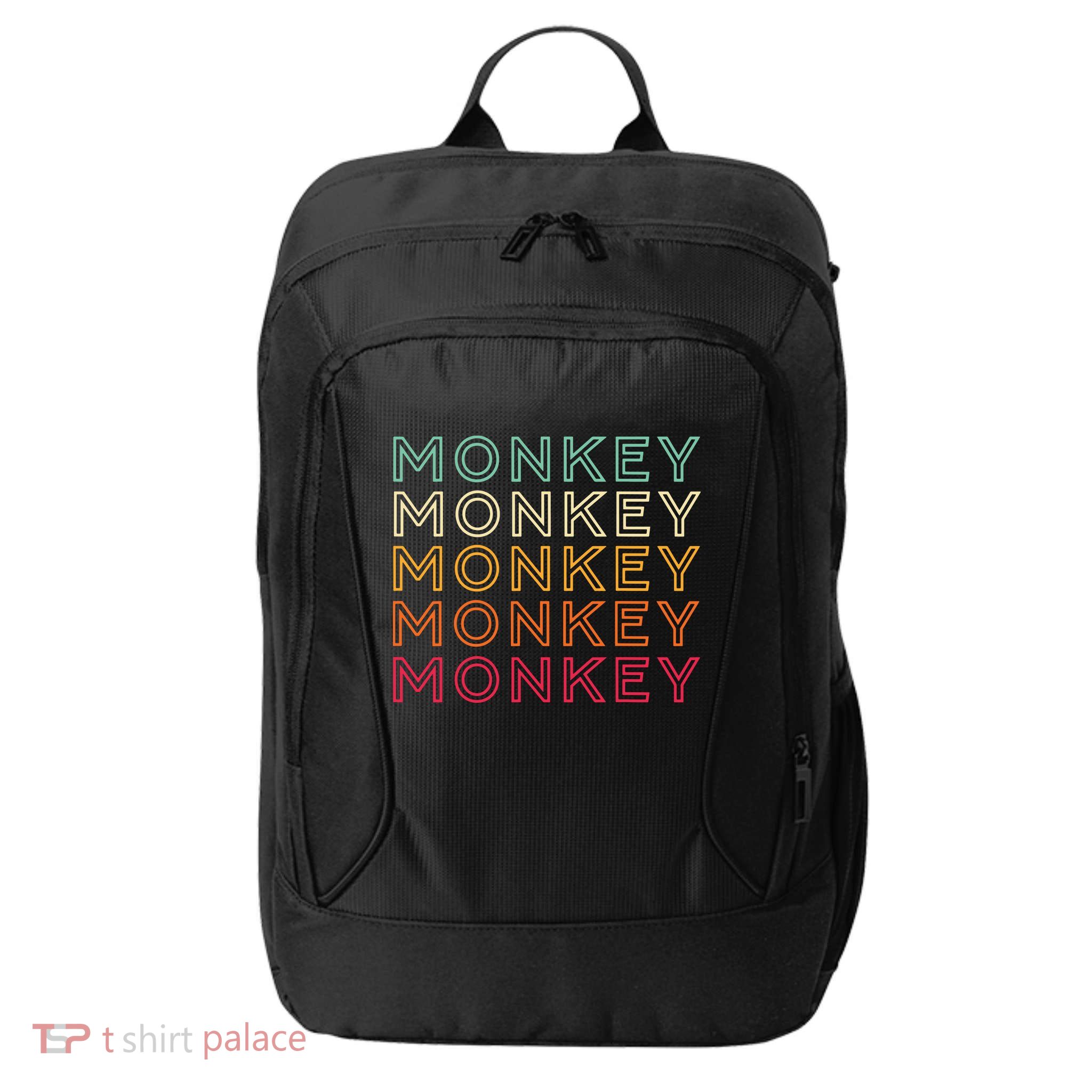 Funny Monkey Ape Gorilla Retro Monkey City Backpack