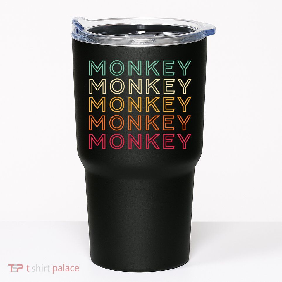 Funny Monkey Ape Gorilla Retro Monkey Tumbler