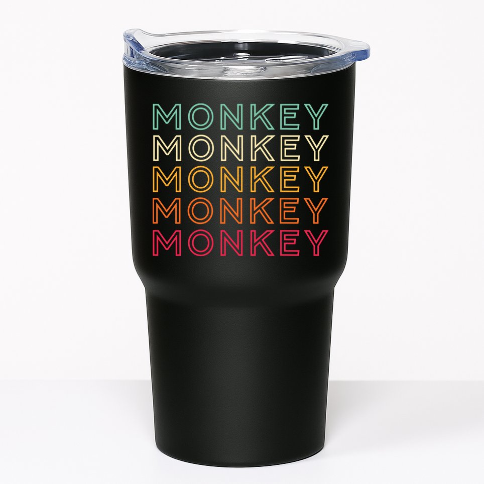 Funny Monkey Ape Gorilla Retro Monkey Tumbler