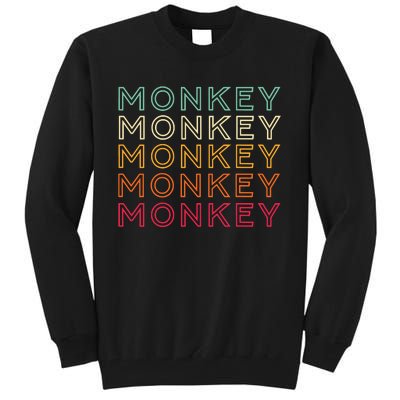 Funny Monkey Ape Gorilla Retro Monkey Tall Sweatshirt