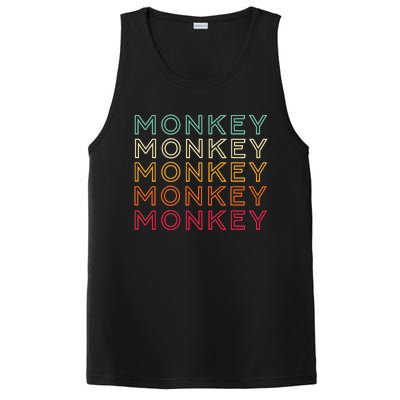 Funny Monkey Ape Gorilla Retro Monkey PosiCharge Competitor Tank