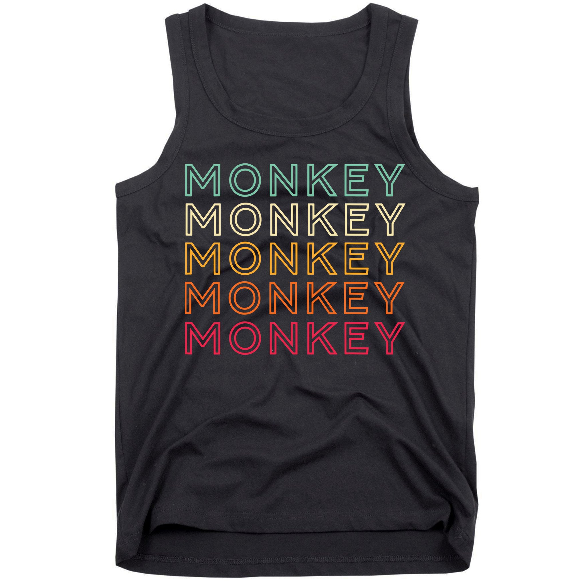 Funny Monkey Ape Gorilla Retro Monkey Tank Top