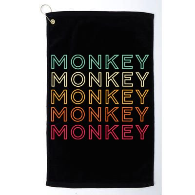 Funny Monkey Ape Gorilla Retro Monkey Golf Towel