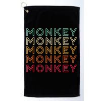 Funny Monkey Ape Gorilla Retro Monkey Golf Towel
