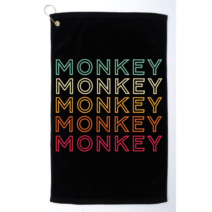 Funny Monkey Ape Gorilla Retro Monkey Golf Towel