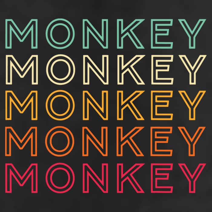 Funny Monkey Ape Gorilla Retro Monkey Golf Towel
