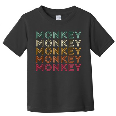 Funny Monkey Ape Gorilla Retro Monkey Toddler T-Shirt