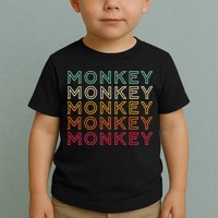 Funny Monkey Ape Gorilla Retro Monkey Toddler T-Shirt