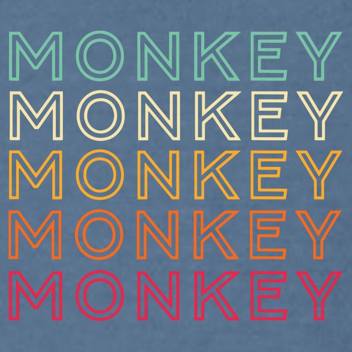 Funny Monkey Ape Gorilla Retro Monkey Garment-Dyed Sweatshirt