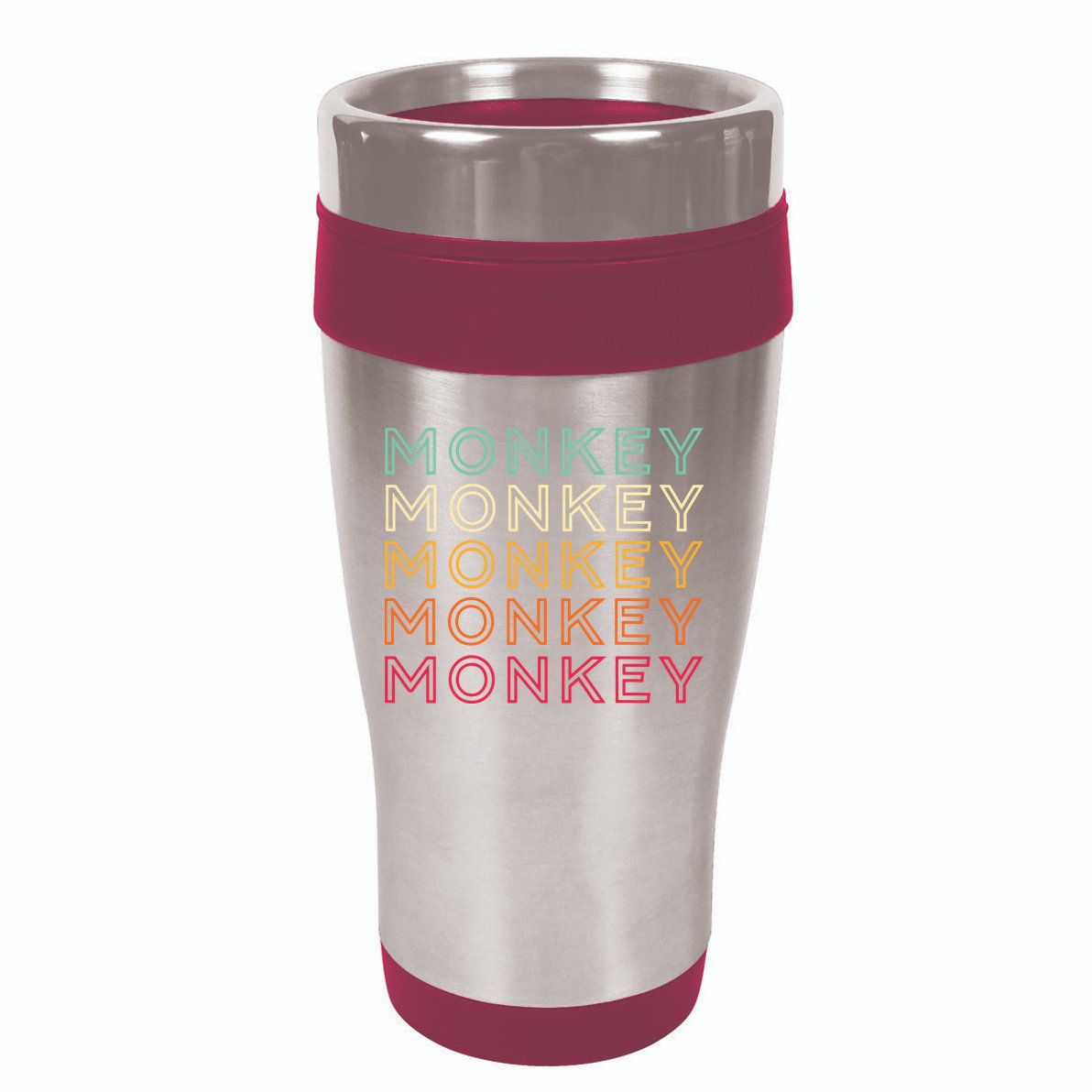 Funny Monkey Ape Gorilla Retro Monkey 16oz Travel Tumbler