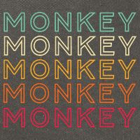 Funny Monkey Ape Gorilla Retro Monkey Cotton Canvas Backpack