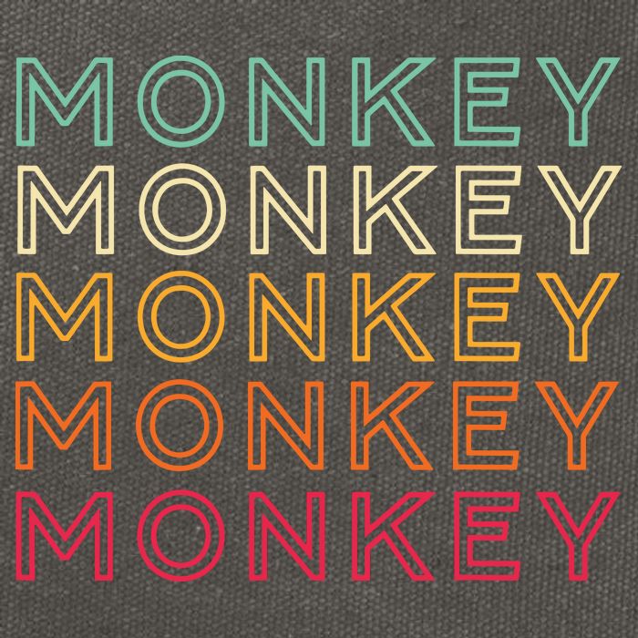 Funny Monkey Ape Gorilla Retro Monkey Cotton Canvas Backpack