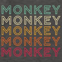 Funny Monkey Ape Gorilla Retro Monkey Vector Backpack