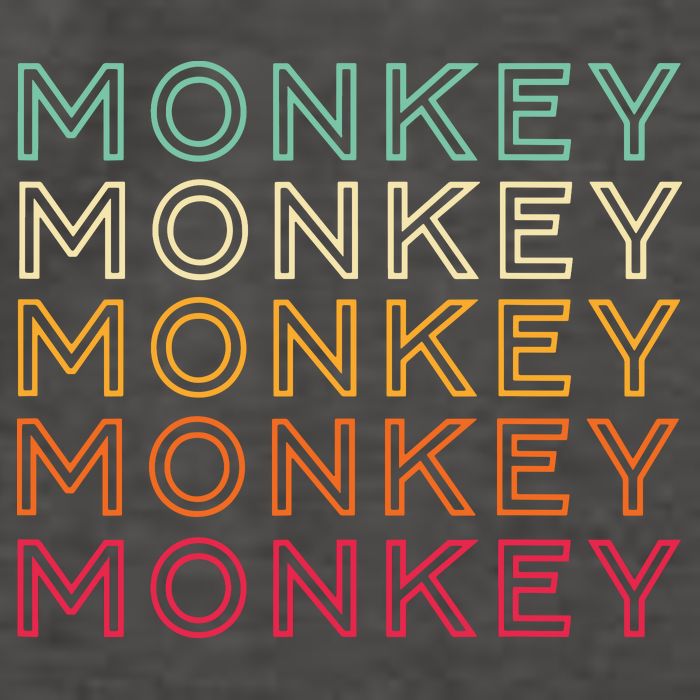 Funny Monkey Ape Gorilla Retro Monkey Vector Backpack
