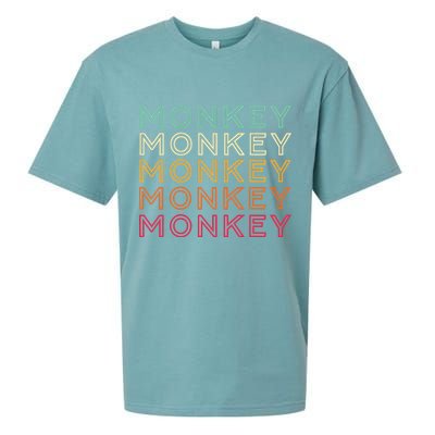 Funny Monkey Ape Gorilla Retro Monkey Sueded Cloud Jersey T-Shirt