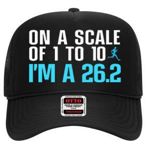 Funny Marathon Art Marathon Finisher 26.2 Running High Crown Mesh Back Trucker Hat