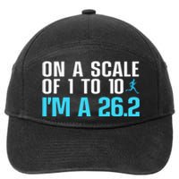 Funny Marathon Art Marathon Finisher 26.2 Running 7-Panel Snapback Hat