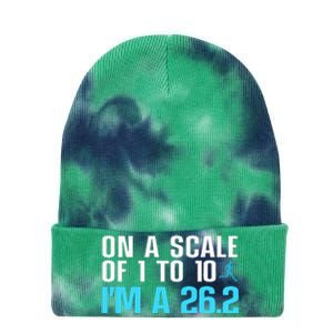 Funny Marathon Art Marathon Finisher 26.2 Running Tie Dye 12in Knit Beanie