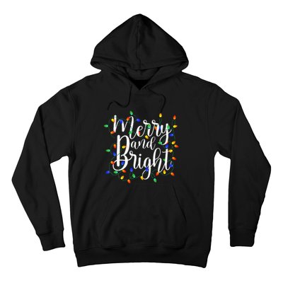 Funny Merry and Bright Christmas Lights Xmas Holiday  Hoodie