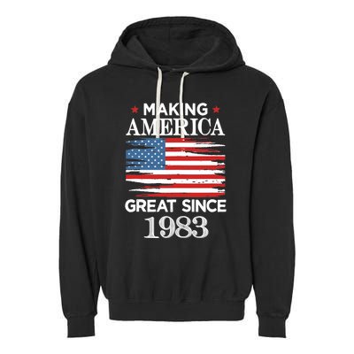 Funny Making America Great Since 1983 Birthday Party Gift Tank Top Garment-Dyed Fleece Hoodie