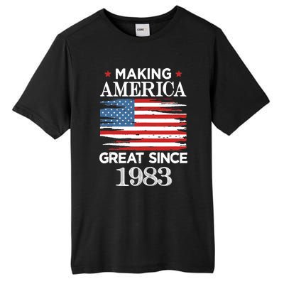 Funny Making America Great Since 1983 Birthday Party Gift Tank Top Tall Fusion ChromaSoft Performance T-Shirt