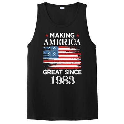 Funny Making America Great Since 1983 Birthday Party Gift Tank Top PosiCharge Competitor Tank