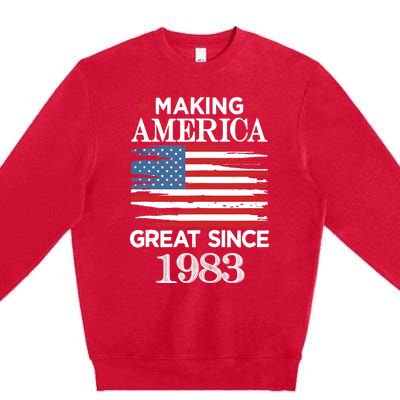 Funny Making America Great Since 1983 Birthday Party Gift Tank Top Premium Crewneck Sweatshirt