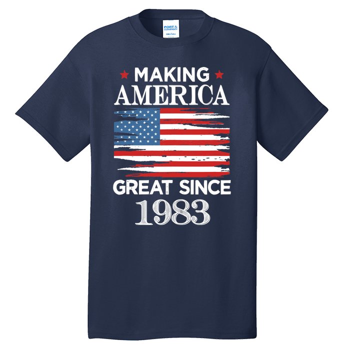 Funny Making America Great Since 1983 Birthday Party Gift Tank Top Tall T-Shirt