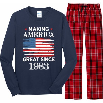 Funny Making America Great Since 1983 Birthday Party Gift Tank Top Long Sleeve Pajama Set