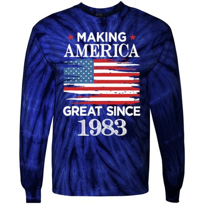 Funny Making America Great Since 1983 Birthday Party Gift Tank Top Tie-Dye Long Sleeve Shirt