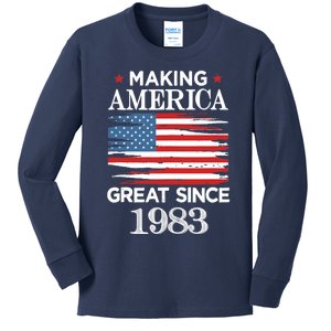 Funny Making America Great Since 1983 Birthday Party Gift Tank Top Kids Long Sleeve Shirt