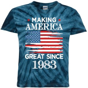 Funny Making America Great Since 1983 Birthday Party Gift Tank Top Kids Tie-Dye T-Shirt