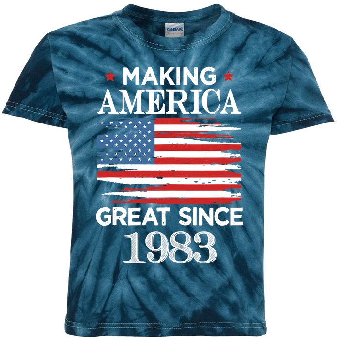 Funny Making America Great Since 1983 Birthday Party Gift Tank Top Kids Tie-Dye T-Shirt