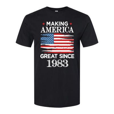 Funny Making America Great Since 1983 Birthday Party Gift Tank Top Softstyle CVC T-Shirt