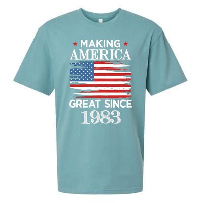 Funny Making America Great Since 1983 Birthday Party Gift Tank Top Sueded Cloud Jersey T-Shirt