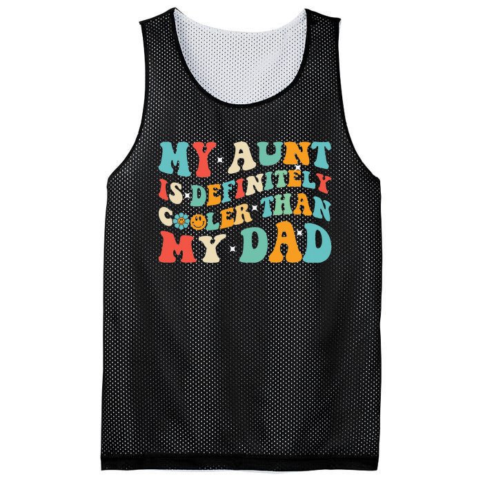 Funny My Aunt Is Definitely Cooler Than My Dad Auntie Niece Mesh Reversible Basketball Jersey Tank