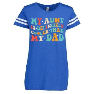 Funny My Aunt Is Definitely Cooler Than My Dad Auntie Niece Enza Ladies Jersey Football T-Shirt