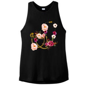 Floral Medical Art Stethoscope Nurse Doctor Assistant Gift Funny Gift Ladies PosiCharge Tri-Blend Wicking Tank