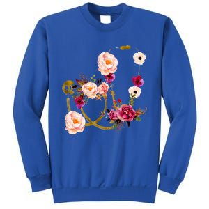 Floral Medical Art Stethoscope Nurse Doctor Assistant Gift Funny Gift Sweatshirt