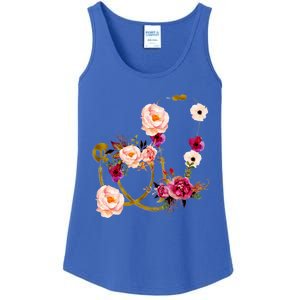 Floral Medical Art Stethoscope Nurse Doctor Assistant Gift Funny Gift Ladies Essential Tank