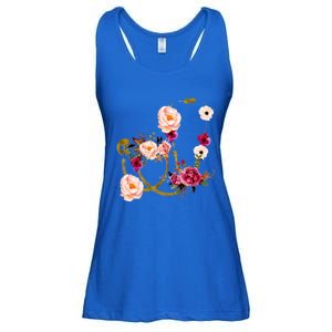 Floral Medical Art Stethoscope Nurse Doctor Assistant Gift Funny Gift Ladies Essential Flowy Tank