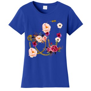 Floral Medical Art Stethoscope Nurse Doctor Assistant Gift Funny Gift Women's T-Shirt