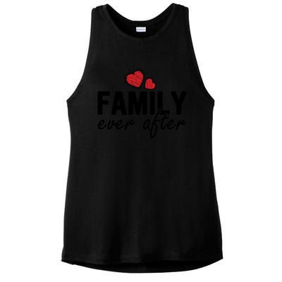 Family Matching Adoption Dad Mom Family Ever After Gift Ladies PosiCharge Tri-Blend Wicking Tank